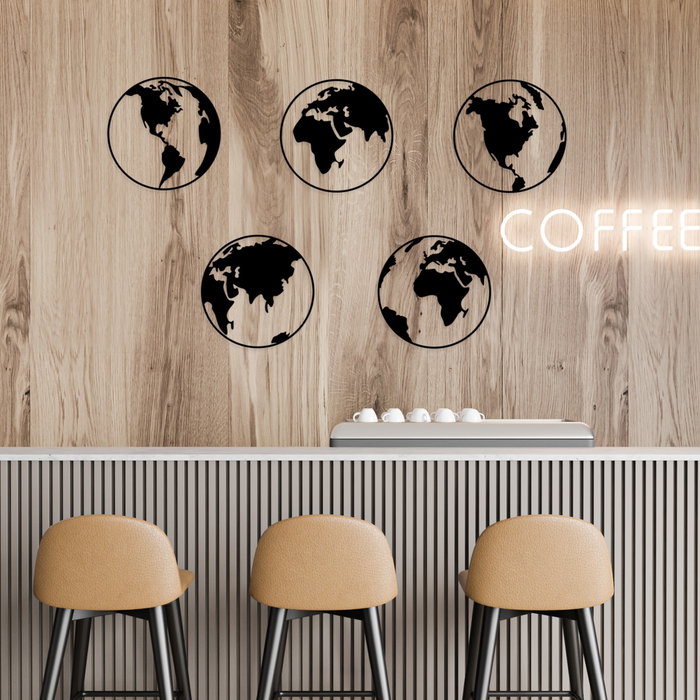 Wallity World Map 2 Negro